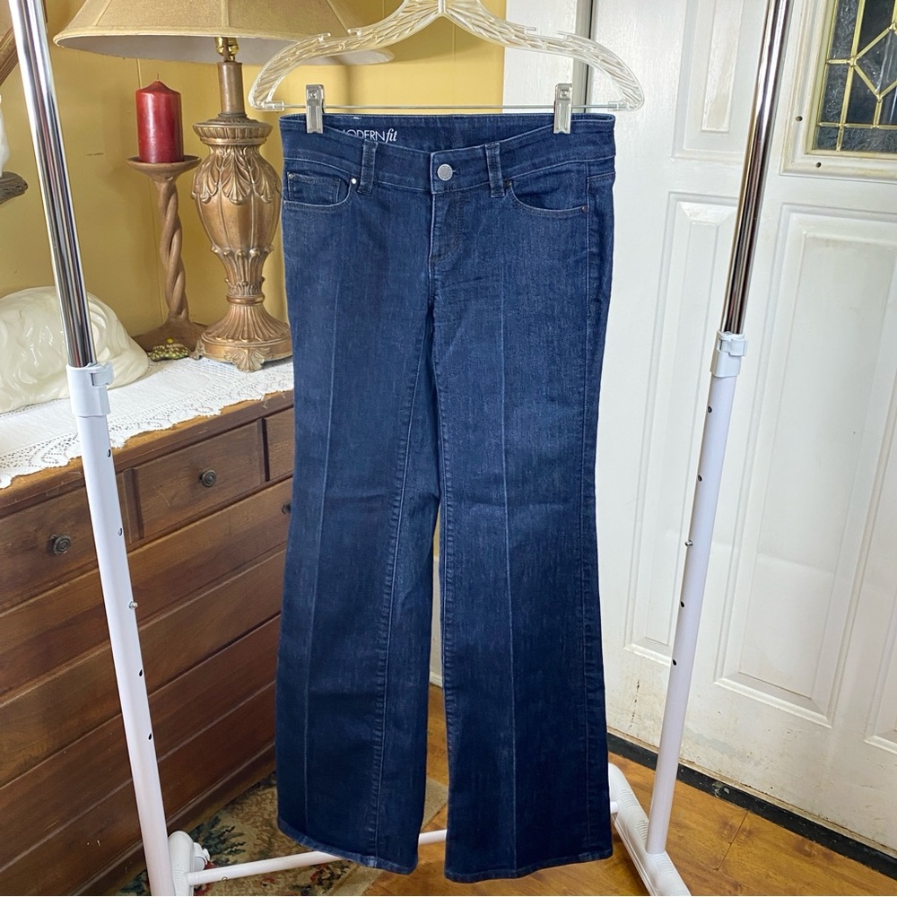 Ann Taylor Modern Fit Bootcut Jeans Womens Size 0 Dark Wash Blue